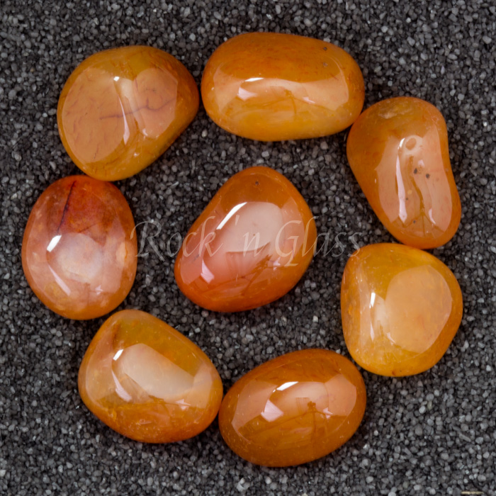 USA SELLER 3 Tumbled CARNELIAN Crystals Large 1" 
