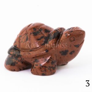 mahogany obsidian turtle totem animal carving right3 700x700
