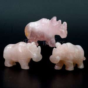 rose quartz rhino totem animal carving 700x700