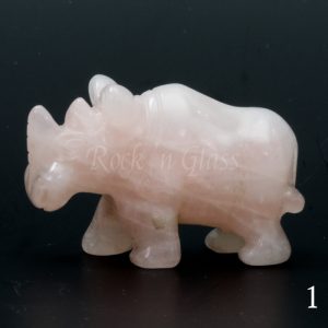 rose quartz rhino totem animal carving left1 700x700