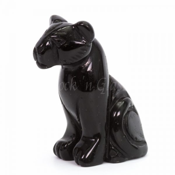 panther black obsidian totem animal carving left 700x700