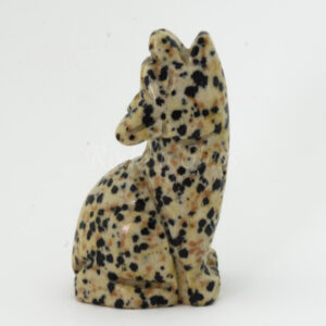 coyote dalmatian jasper spirit totem gemstone animal carving right 1000x1000