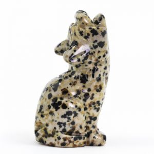 coyote dalmatian jasper totem animal carving right 700x700