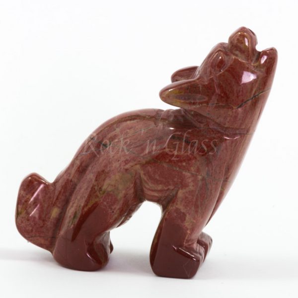 wolf rainbow jasper totem animal carving right 700x700