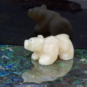 bear yellow calcite zuni fetish fabian tsethlikai left 700x700