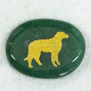 green aventurine dog spirit animal totem stone 700x700