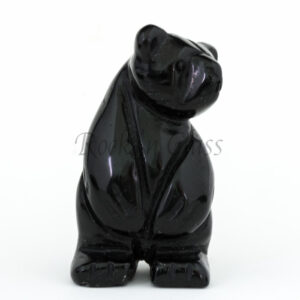 bear standing black obsidian totem animal carving right 700x700
