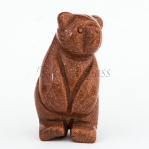 bear standing goldstone totem animal carving right 700x700