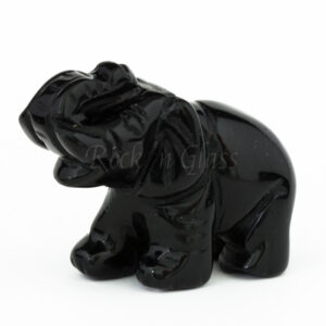elephant black obsidian totem animal carving left 700x700
