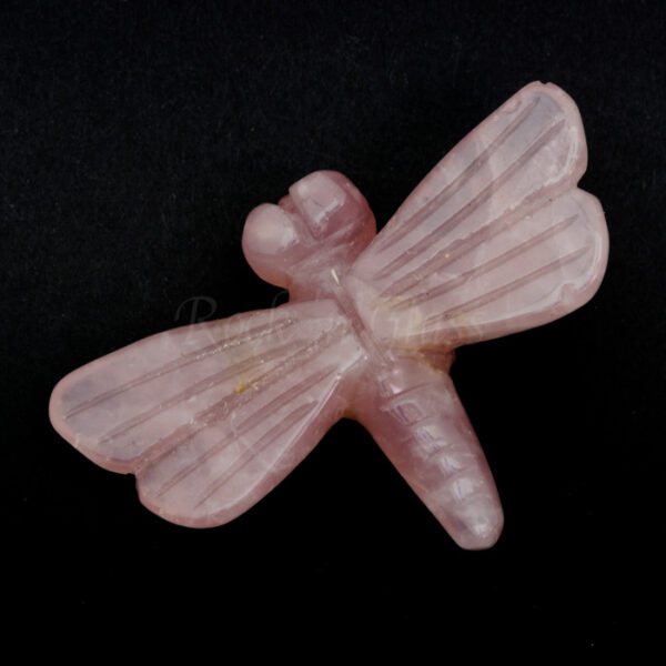 dragonfly rose quartz totem animal carving left 700x700