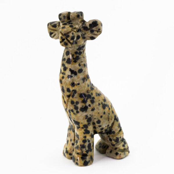 giraffe dalmatian jasper standing spirit totem gemstone animal carving left 1000x1000
