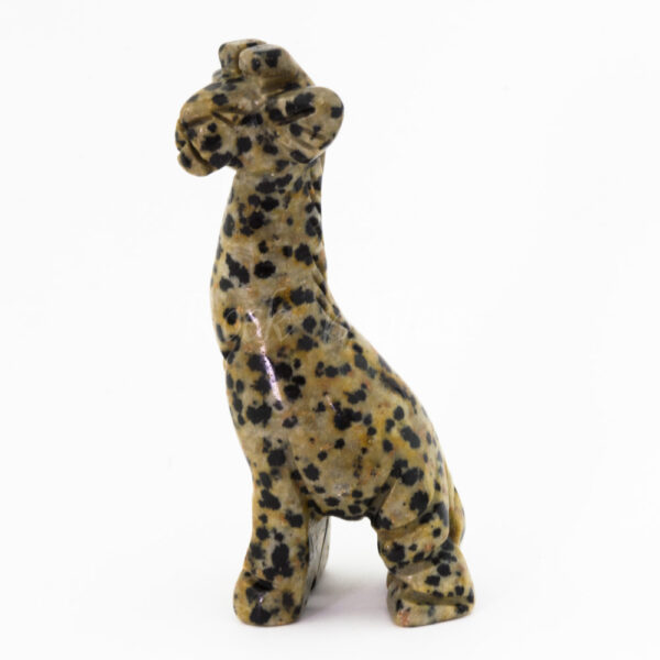giraffe dalmatian jasper standing spirit totem gemstone animal carving side 1000x1000