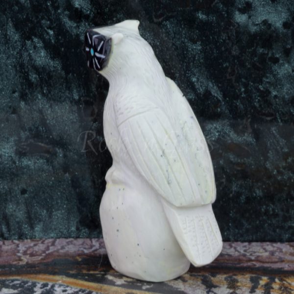 owl fishrock jet zuni fetish carving freddie leekya back 700x700