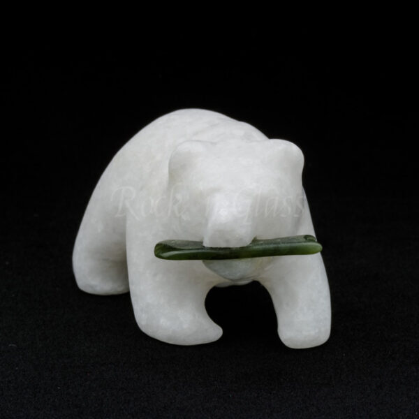 white star marble polar bear totem animal carving healing front 700x700