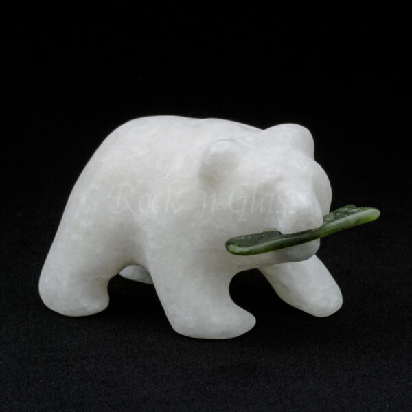 white star marble polar bear totem animal carving healing right 700x700