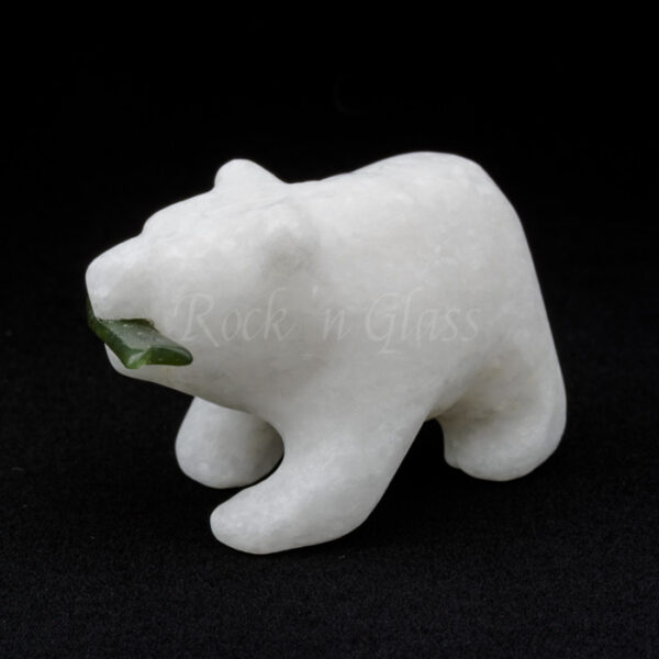 white star marble polar bear totem animal carving healing side 700x700