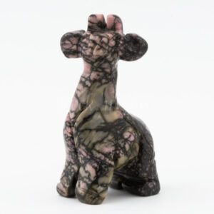 giraffe rhodonite spirit totem animal carving gemstone front 1000x1000