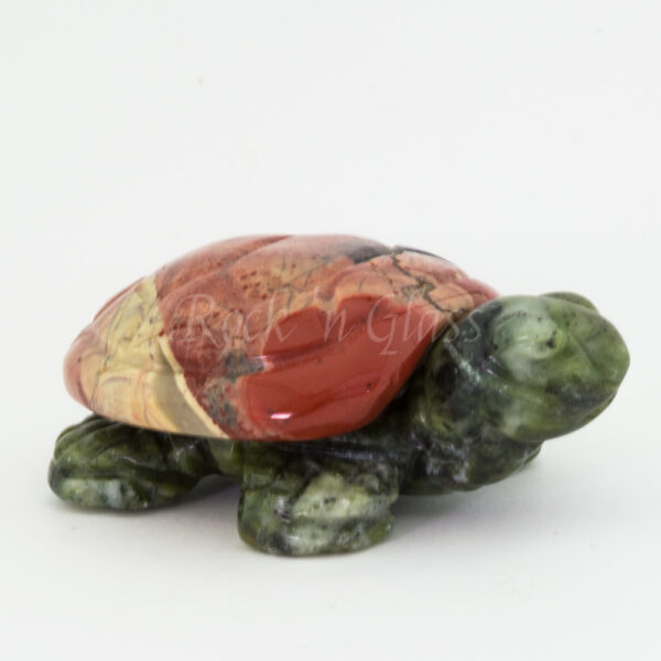 turtle serpentine rainbow jasper spirit totem gemstone animal carving right 1000x1000