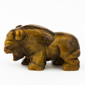 buffalo tigereye spirit totem gemstone animal carving side 1000x1000