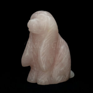 dog rose quartz cocker spaniel spirit totem gemstone animal carving left 1000x1000