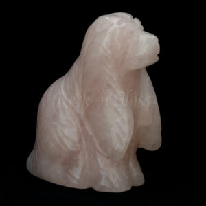 dog rose quartz cocker spaniel spirit totem gemstone animal carving side 1000x1000