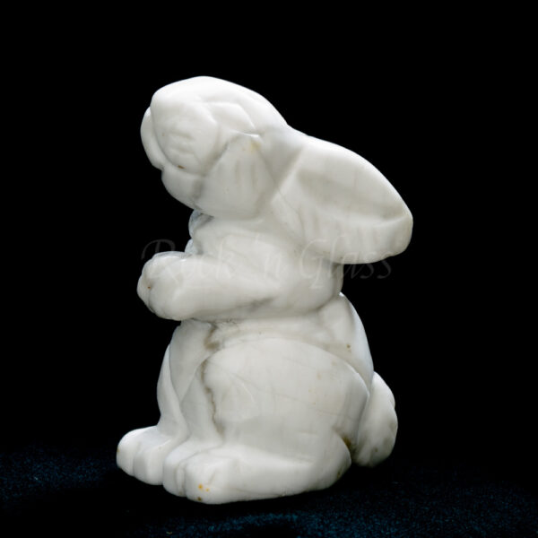 rabbit howlite standing spirit totem gemstone animal carving left 1000x1000
