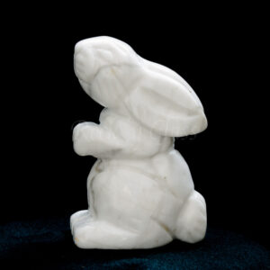 rabbit howlite standing spirit totem gemstone animal carving side 1000x1000