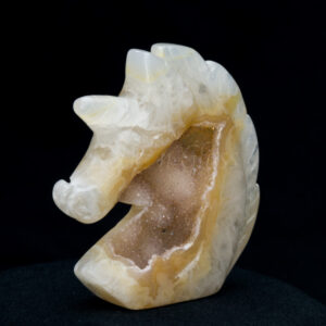 unicorn head agate spirit totem gemstone animal carving front b 1000x1000