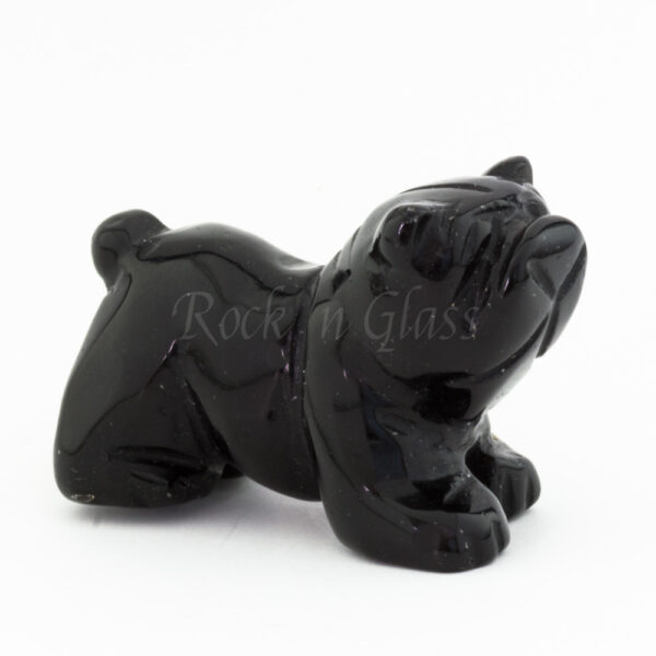 bulldog black obsidian spirit totem gemstone animal carving right 1000x1000