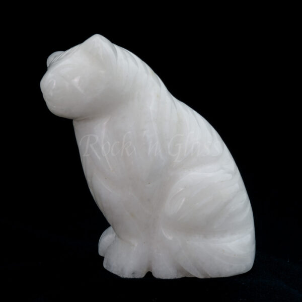cat white agate spirit totem gemstone animal carving side 1000x1000