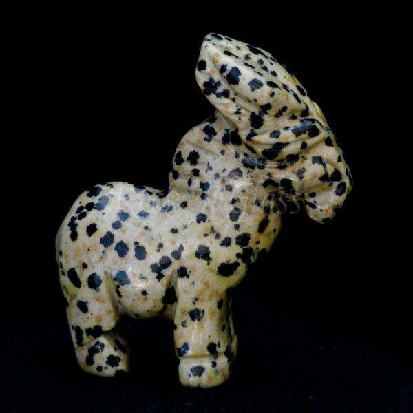 donkey dalmatian jasper spirit totem gemstone animal carving right 1000x1000