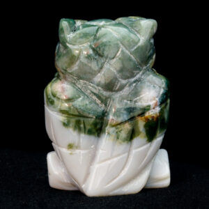 owl fancy jasper spirit totem gemstone animal carving back 1000x1000