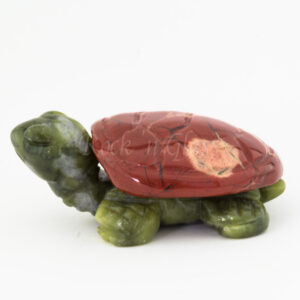 turtle serpentine rainbow jasper spirit totem gemstone animal carving side2 1000x1000