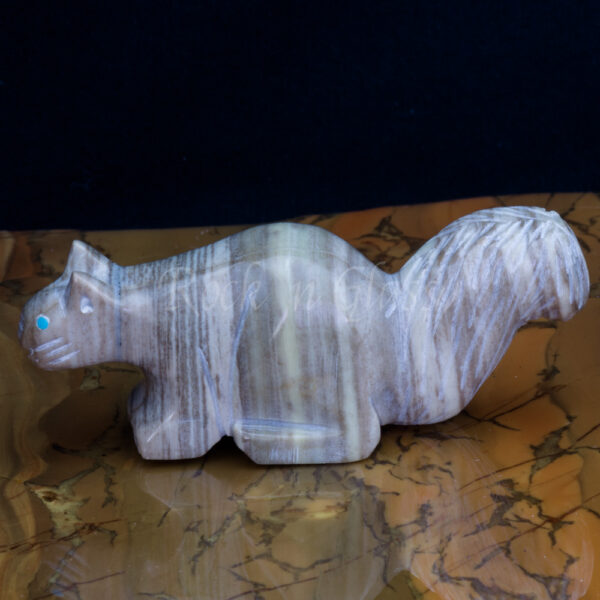 squirrel striped jasper zuni fetish carving fabian tsethlikai side 1000x1000