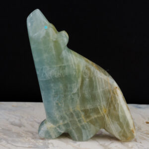 coyote blue fluorite zuni carving crystal michael mahooty side 1000x1000