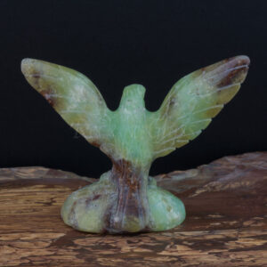 falcon chrysoprase spirit animal totem carving healing crystal back 1000x1000