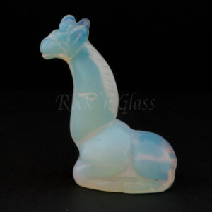 giraffe opalite sitting spirit totem gemstone crystal animal carving side 1000x1000