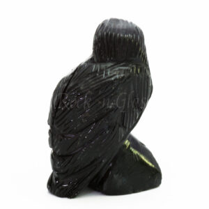 raven onyx yellow eye spirit totem gemstone animal carving back 1000x1000