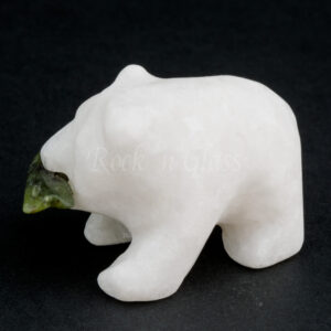 white star marble jade polar bear totem animal crystal carving healing side 1000x1000