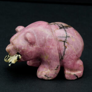 bear walking fish rhodonite spirit totem gemstone animal side 1000x1000