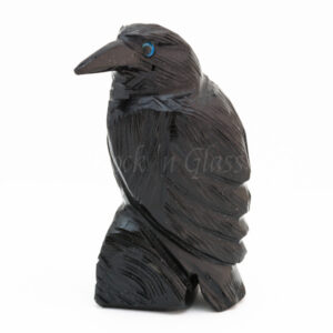 raven black onyx blue eye spirit totem gemstone animal carving left 1000x1000