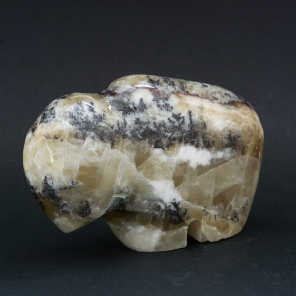 bison white calcite carving gemstone spirit animal totem left 1000x1000