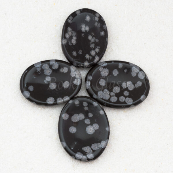 snowflake obsidian worry stone crystal healing 1000x1000