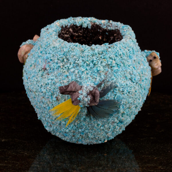 fetish pot turquoise zuni carving crystal marvelita phillips front 1 1000x1000