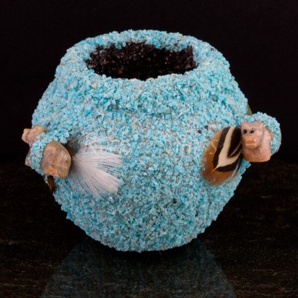 fetish pot turquoise zuni carving crystal marvelita phillips side 2 1000x1000