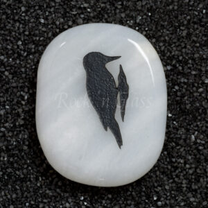 white onyx woodpecker spirit healing animal pocket totem stone 1000x1000