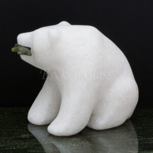 white star marble jade polar bear totem spirit animal carving healing side 1000x1000